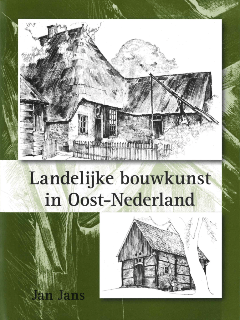 Landelijke bouwkunst in Oost-NederlandDit boek is oorspronkelijk uitgegeven in 1967. Jans had het boek bijna af toen hij in 1963 overleed. De eindredactie van de tekst en enige aanvullingen zijn van Adriaan Buter. Het boek is destijds uitgegeven onder auspiciën van de Jan Jans Stichting. In 1981 verscheen de zesde druk. Daarna was er nog geregeld vraag naar, waardoor het boek in 2005 opnieuw in eigen beheer is opnieuw uitgegeven. Het bestuur van de Jan Jans Stichting heeft besloten tot een heruitgave van dit boek dat beschouwd wordt als belangrijkste werk van Jan Jans.